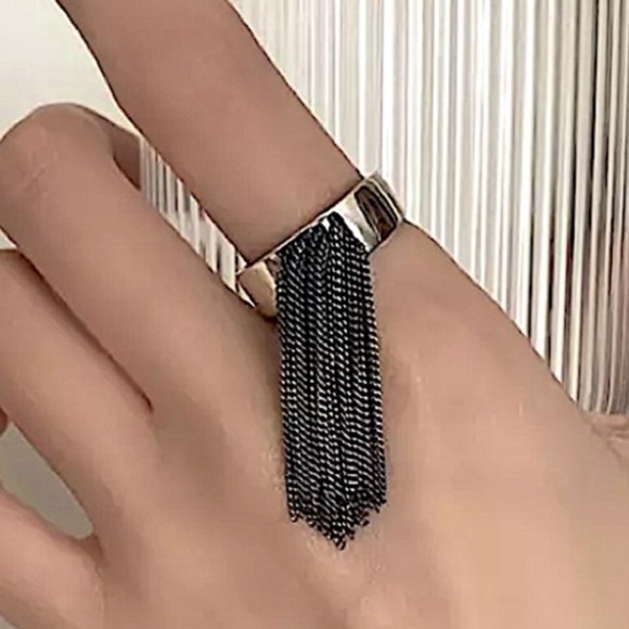 STERLING SILVER TASSEL RING - Picture 1 of 12